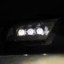 AlphaRex MK II NOVA-Series Clear Lens LED Projector Headlights w/Active Lighting & Sequential Signals, Alpha Black Housing - 880487 (2013-2014 Mustang)