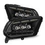 AlphaRex MK II NOVA-Series Clear Lens LED Projector Headlights w/Active Lighting & Sequential Signals, Alpha Black Housing - 880487 (2013-2014 Mustang)