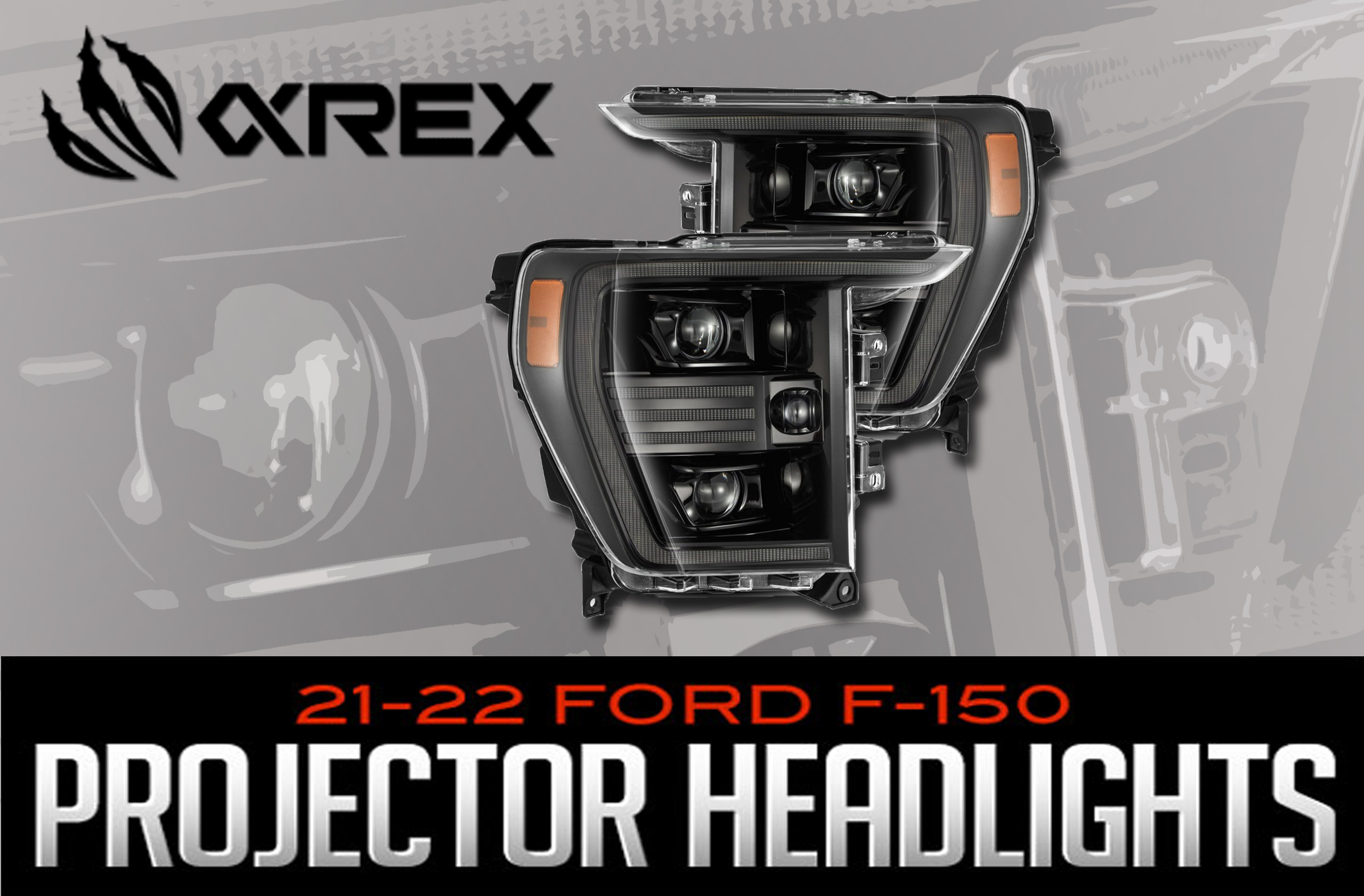 AlphaRex PRO-Series Projector Headlights for 2021–2023 Ford F-150