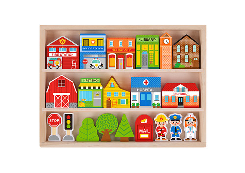 Wooden Town Playset