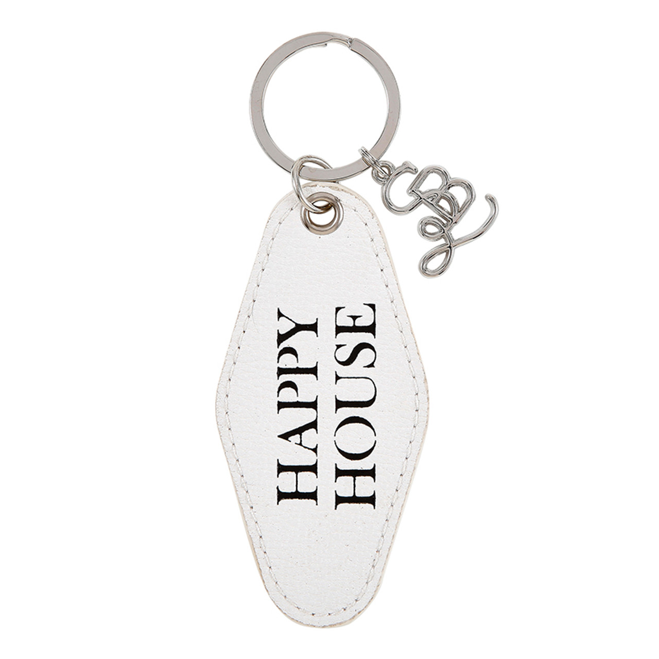 Face to Face Leather Motel Key Tag - Happy House