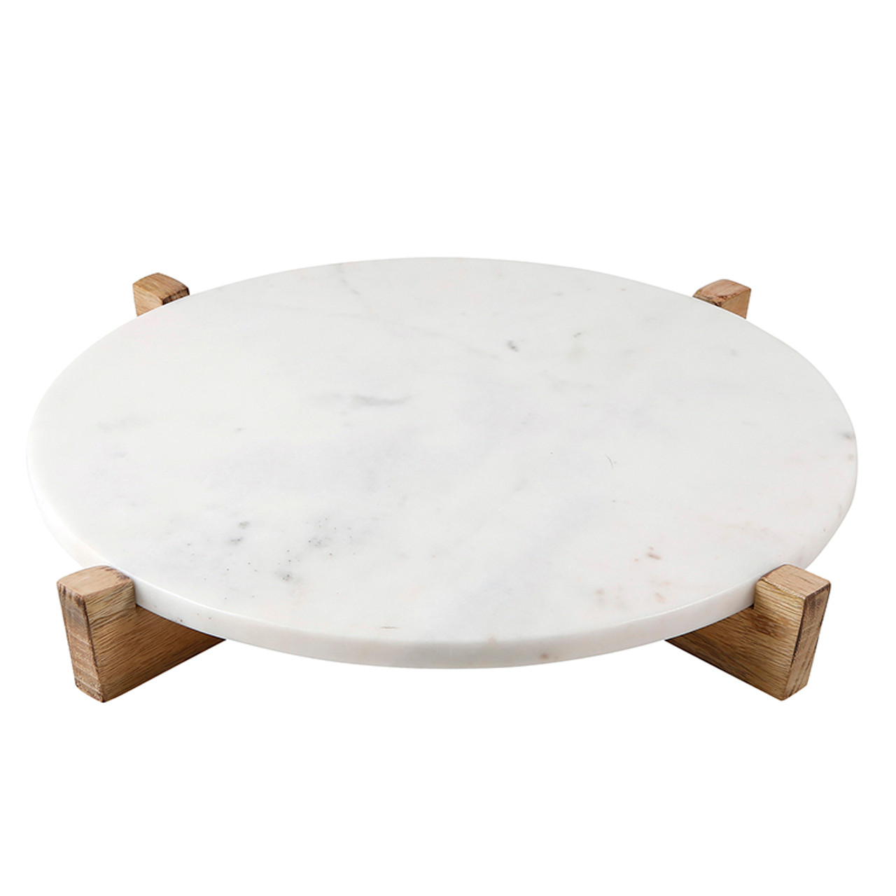 Marble-print logo tray