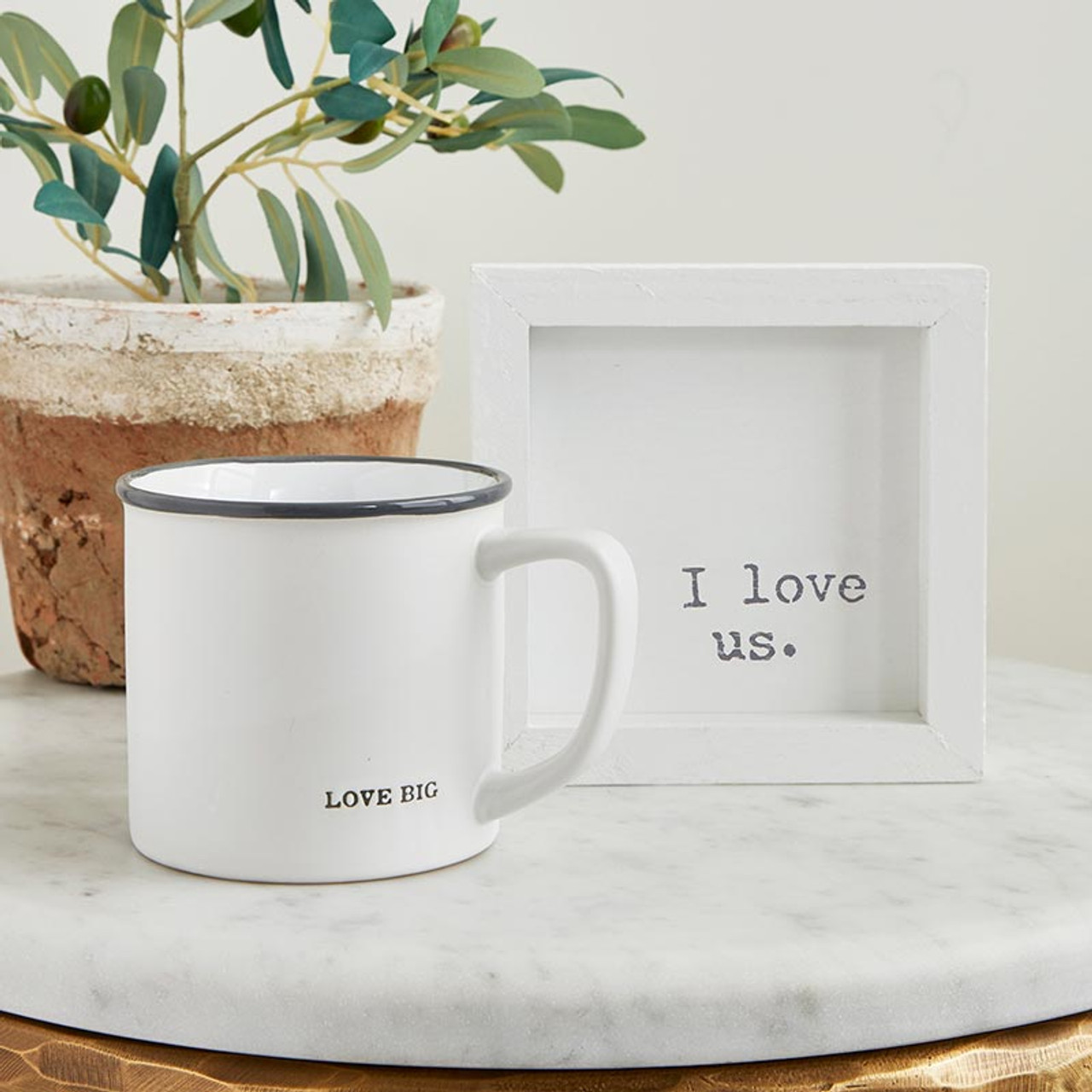 Glass Mug - Love Lives Here - Santa Barbara Design Studio