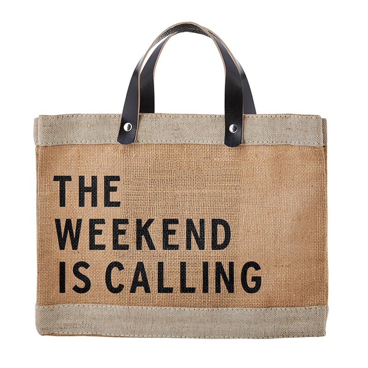 Mini Market Tote - The Weekend is Calling - Santa Barbara Design