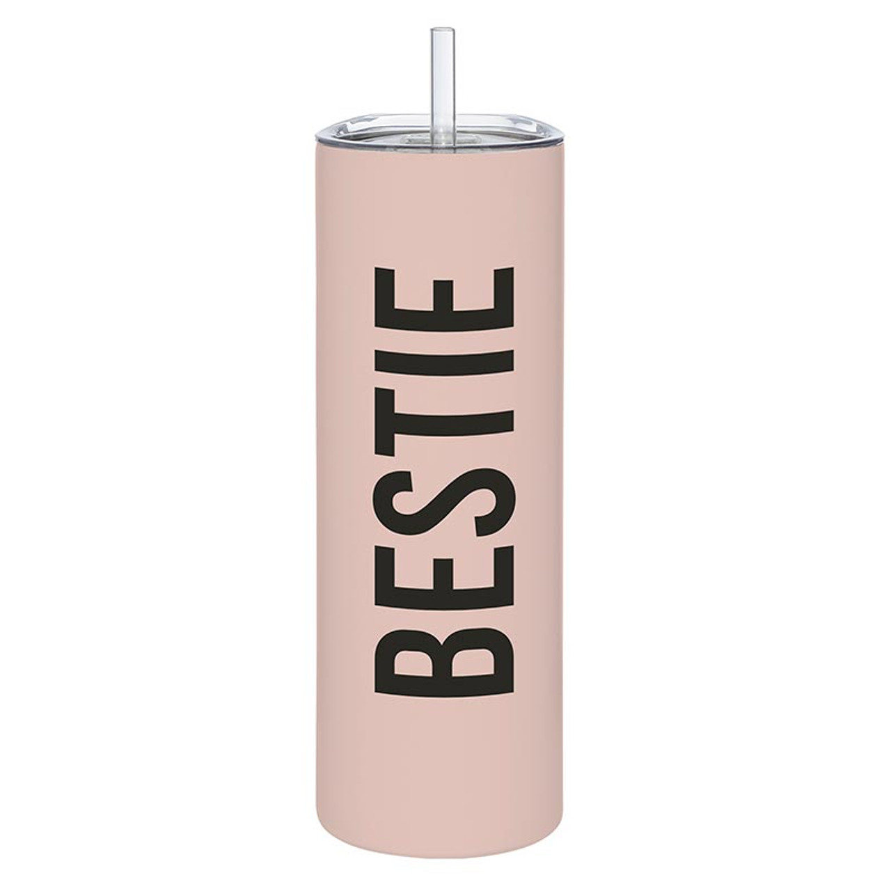 20oz Skinny Tumbler With Straw and Lid - Rose Gold