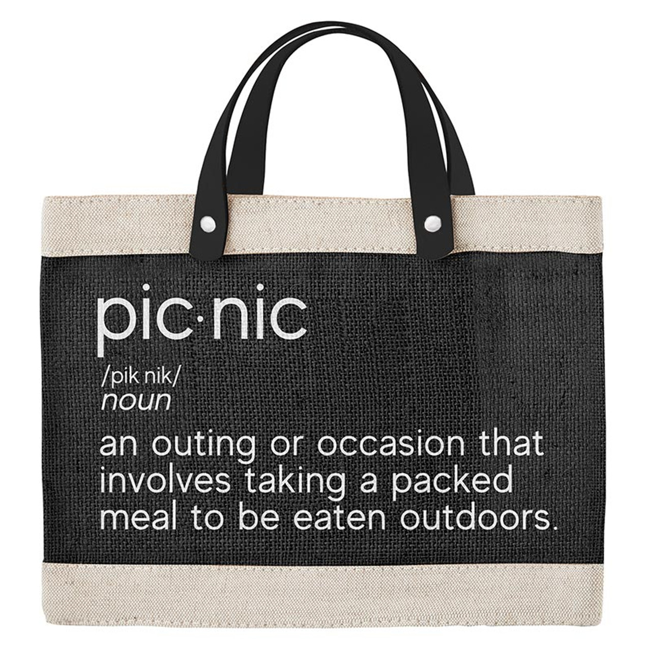 Black Mini Market Tote - Picnic