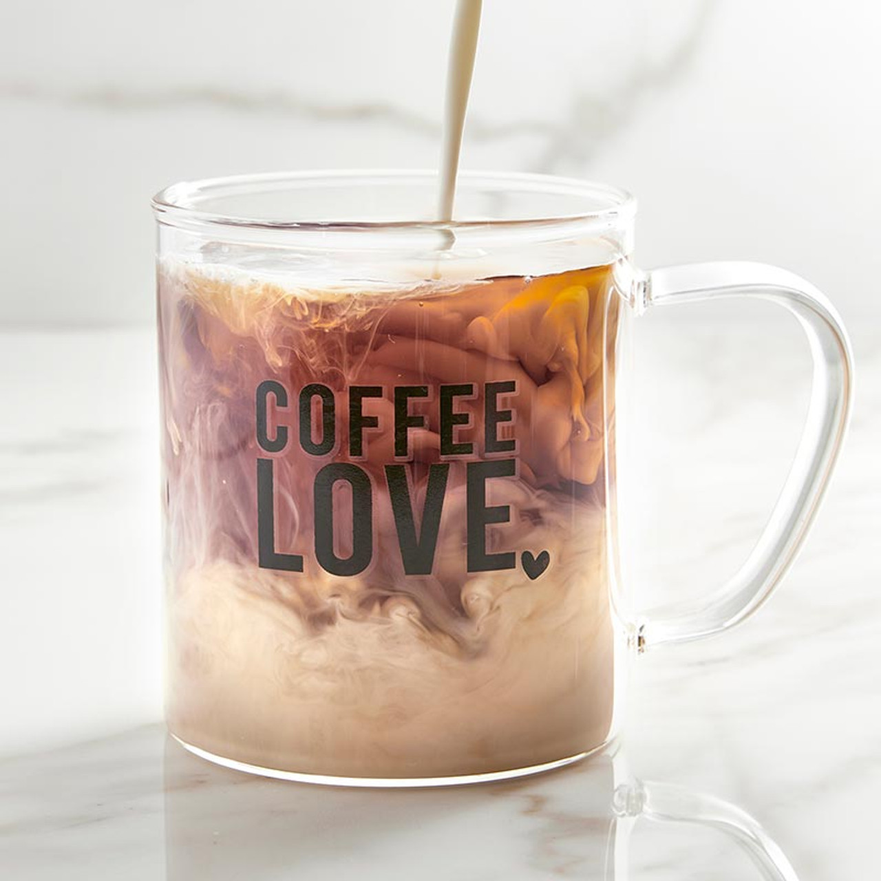 Glass Mug - Love Lives Here - Santa Barbara Design Studio