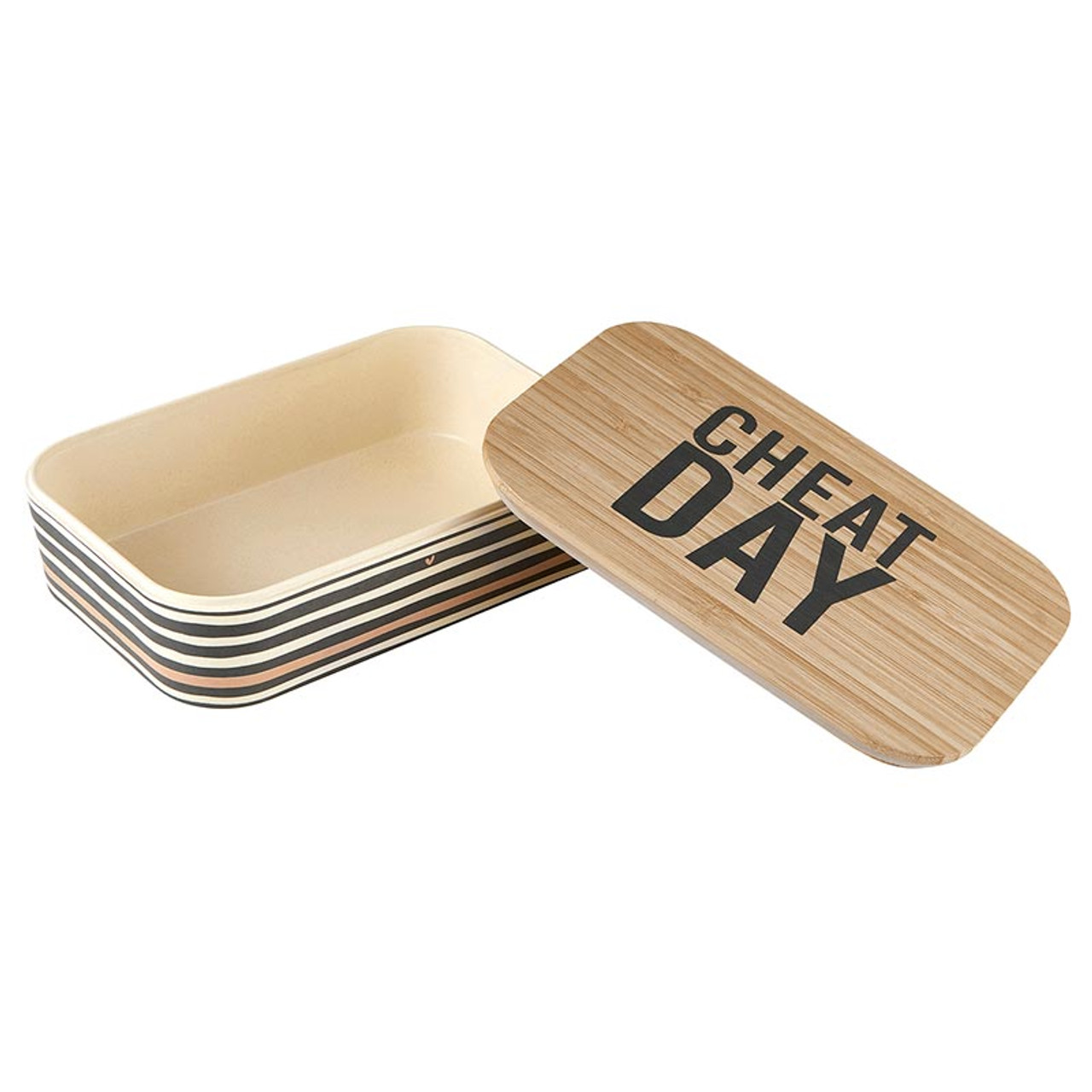 Eat, Drink, Repeat Bamboo Lunch Box