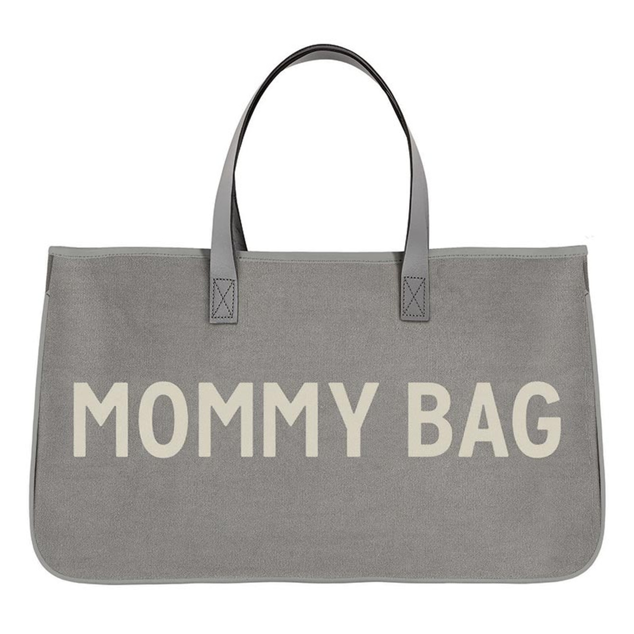 Grey Canvas Tote - Mommy Bag - [Consumer]Santa Barbara Design Studio