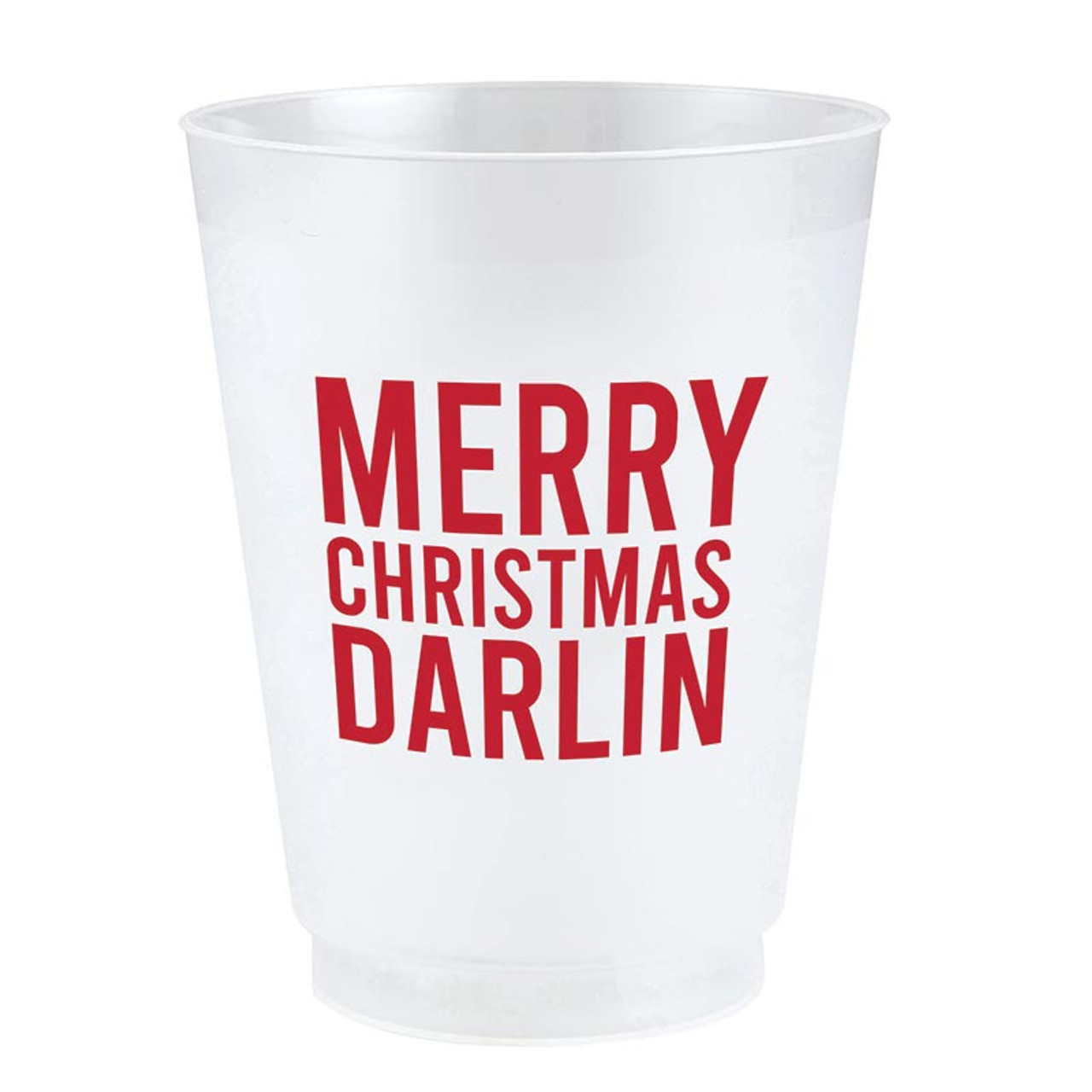 Fun Merry Christmas Clear Plastic Cups