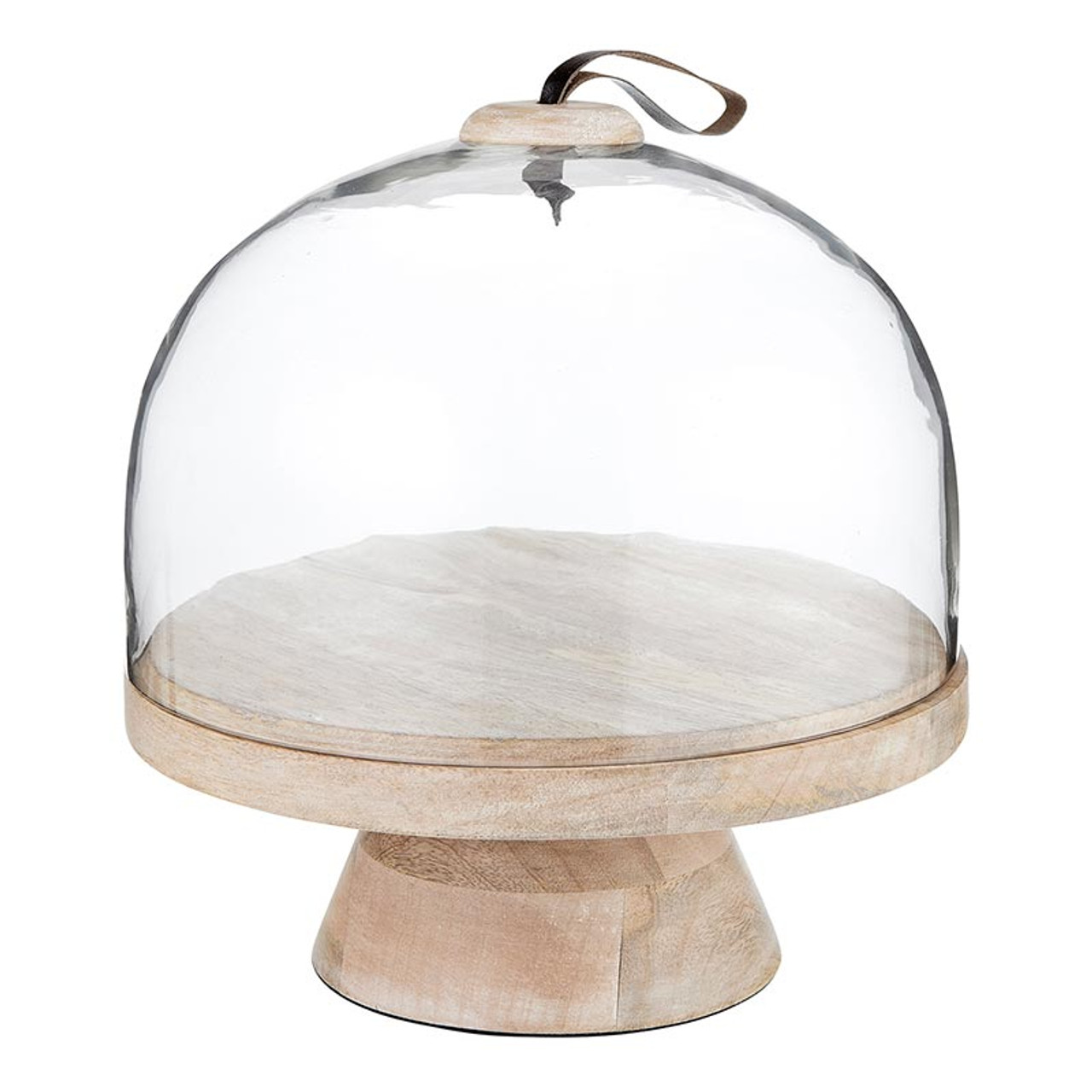 Footed Glass Pedestal Cake Stand with Dome + Reviews | Crate & Barrel