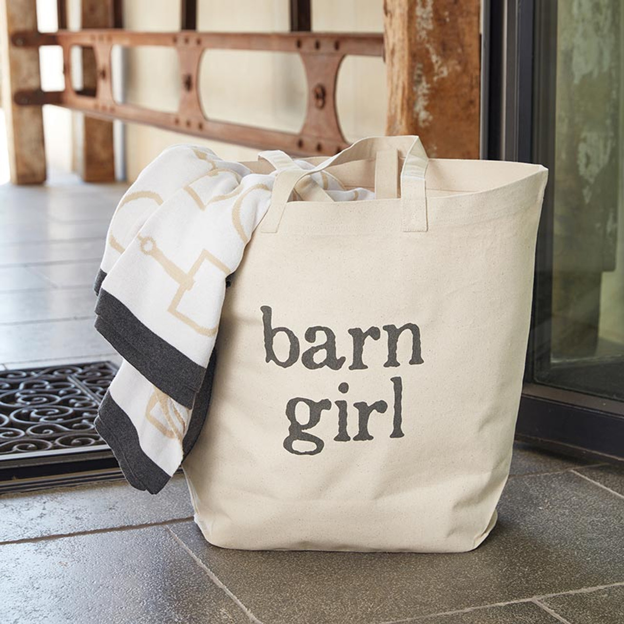 Barn Girl Large Canvas Tote - Thumbnail 4
