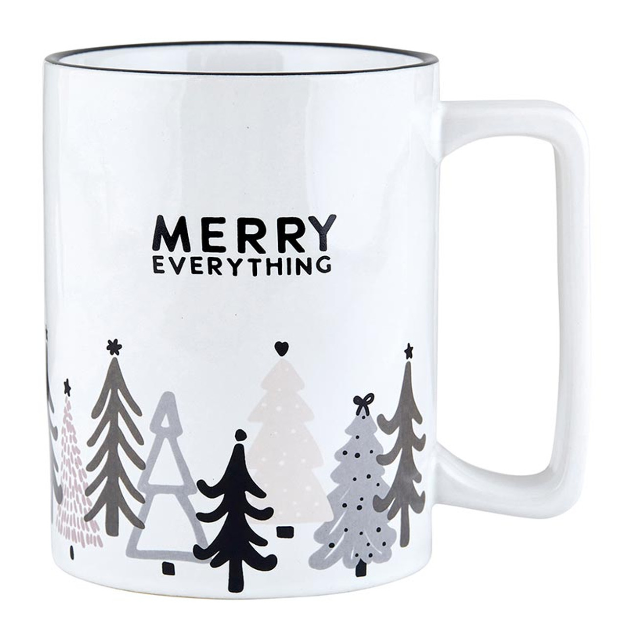 Merry & Bright Christmas Tumbler Cup with Handle