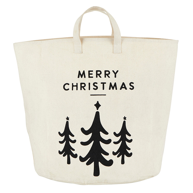 Large Canvas Storage Tote Merry Christmas [Consumer]Santa