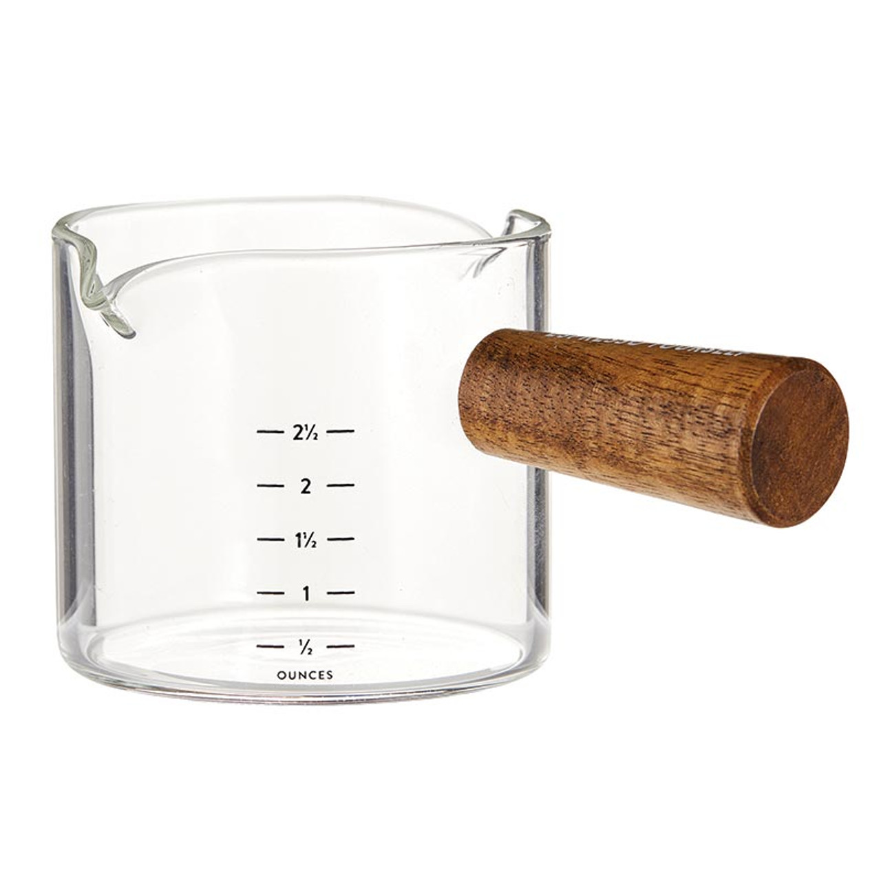 60/70/75ML Wooden Handle Glass Espresso Measuring Cup Еspresso