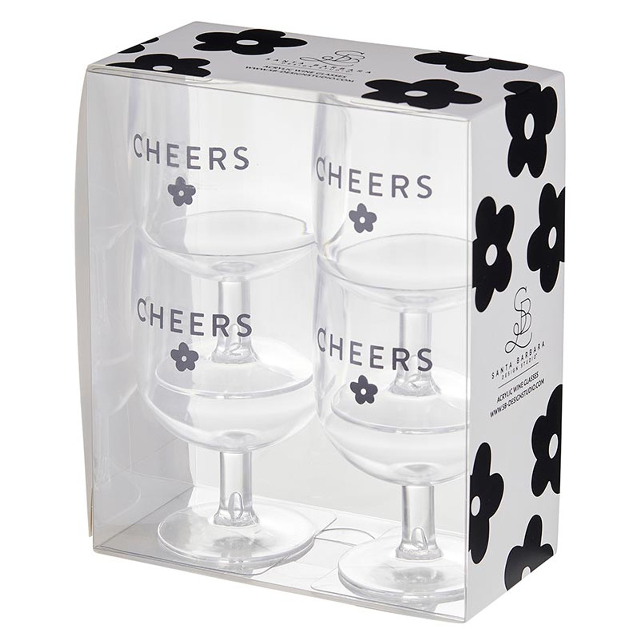 Stackable Acrylic Wine Glasses - Cheers - Santa Barbara Design Studio