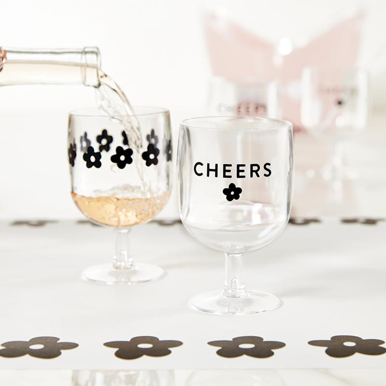 Stackable Acrylic Wine Glasses - Cheers