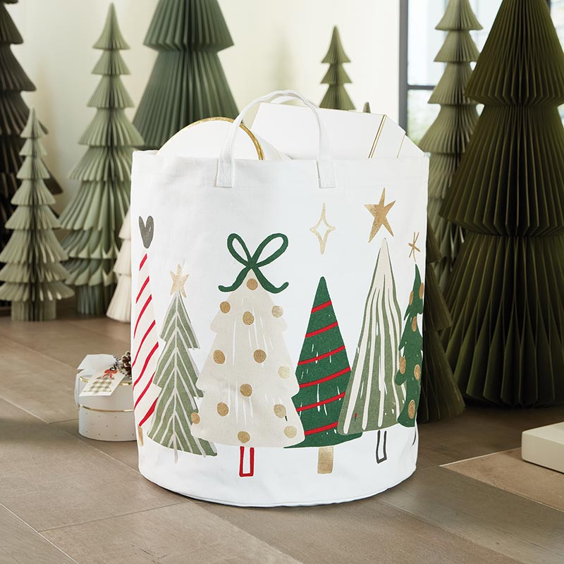 Large Canvas Storage Tote Trees - Thumbnail 4