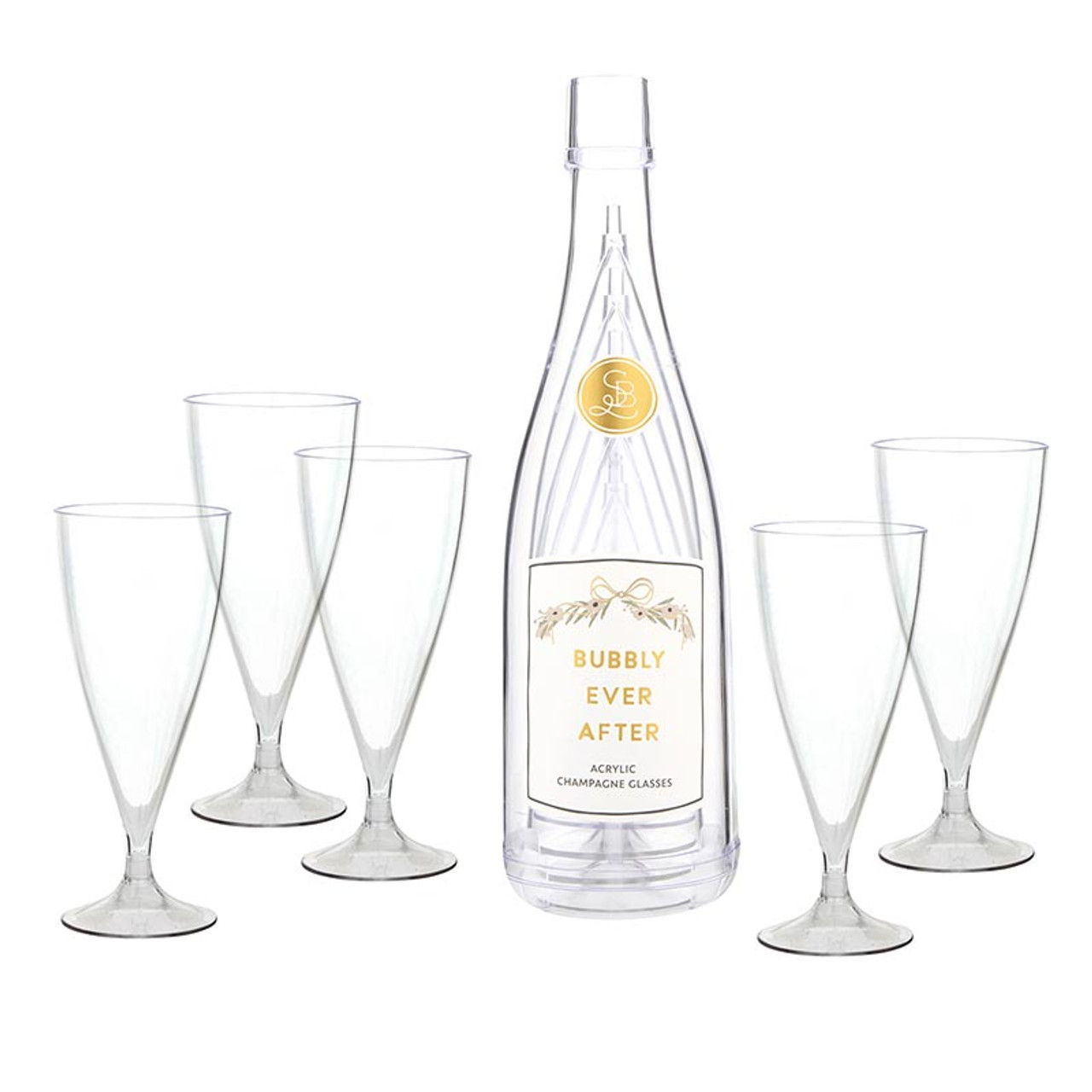 Santa Barbara Design Studio Acrylic Champagne Bottle and Glasses - Thumbnail 5