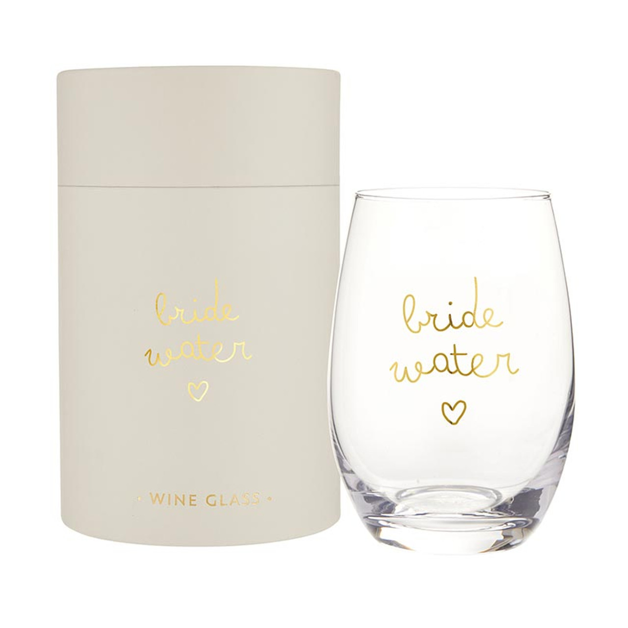 Gold Foil Stemless Wine Glass - Bride Water Santa Barbara Design Studio