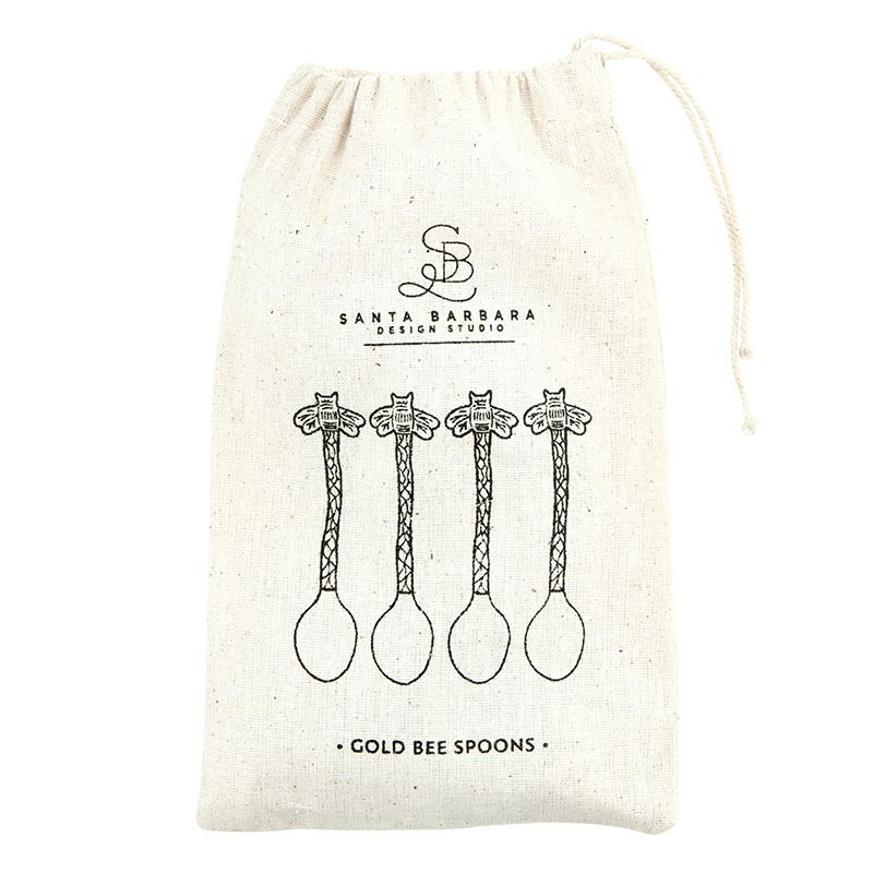 Gold Bee Spoons - Set of 4 - Thumbnail 3