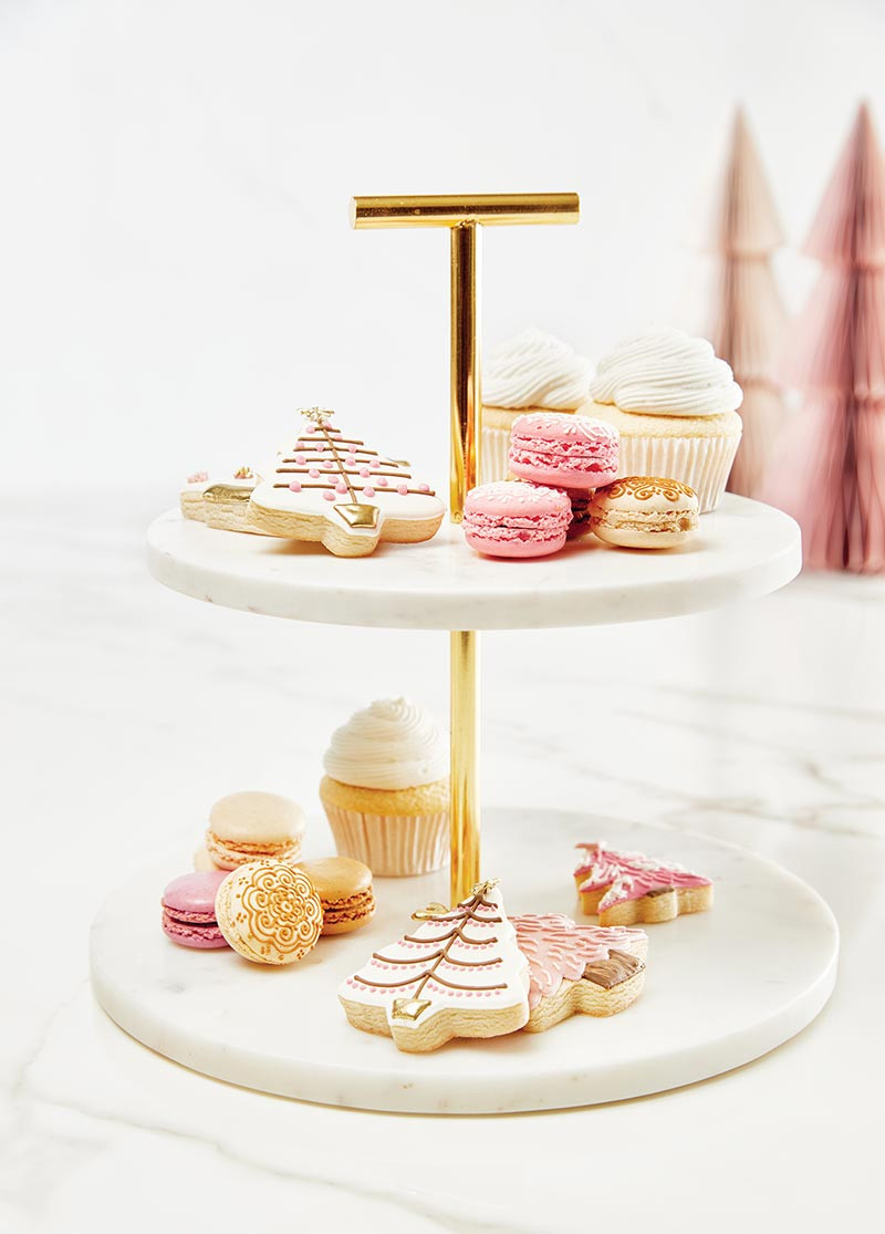 Marble + Gold Tiered Stand - Thumbnail 2