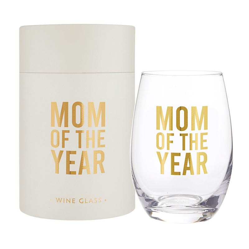 Stemless Wine Glass - Mom of the Year - [Consumer]Santa Barbara Design  Studio