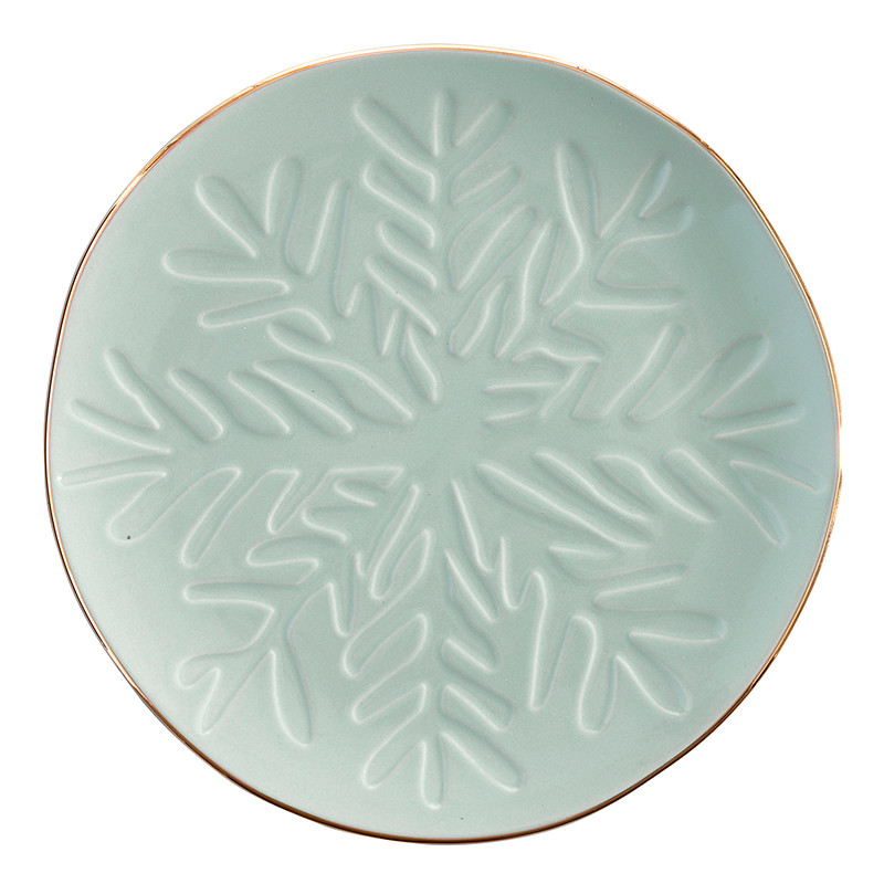 Ceramic Appetizer Plate - Snowflake