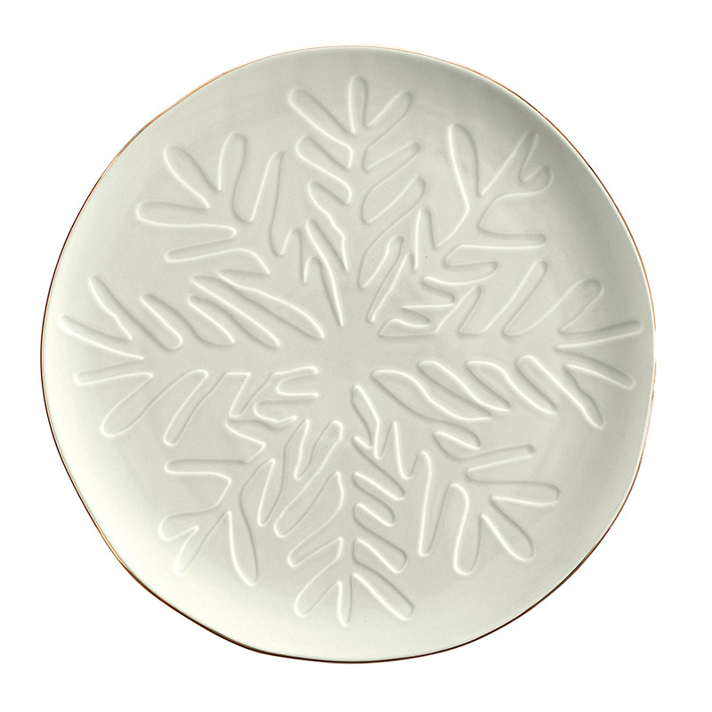 Ceramic Appetizer Plate - Snowflake - Thumbnail 3