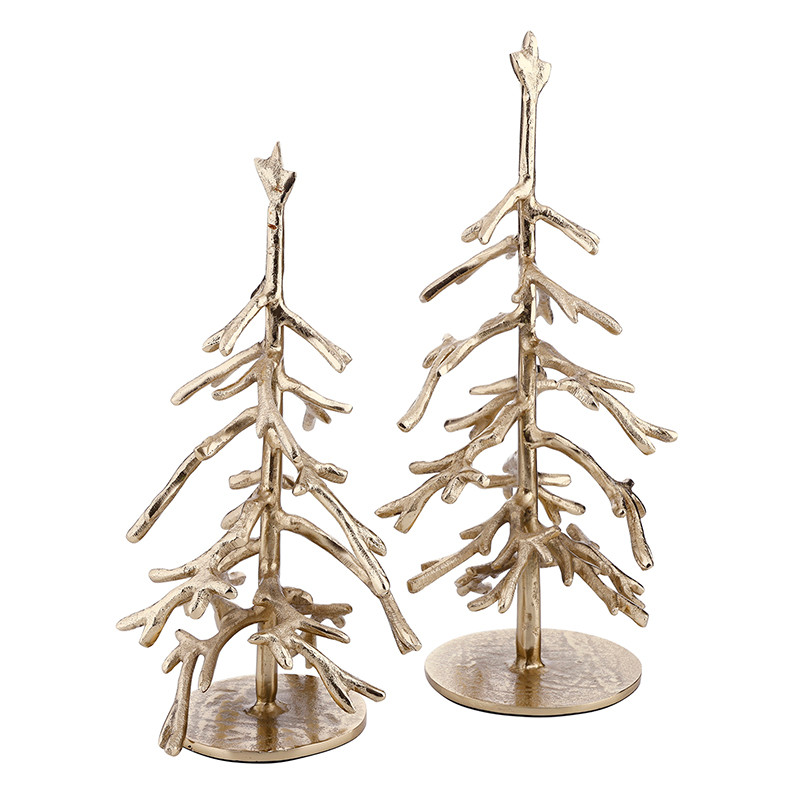 Gold Metal Twig Trees - Set of 2 - [Consumer]Santa Barbara Design