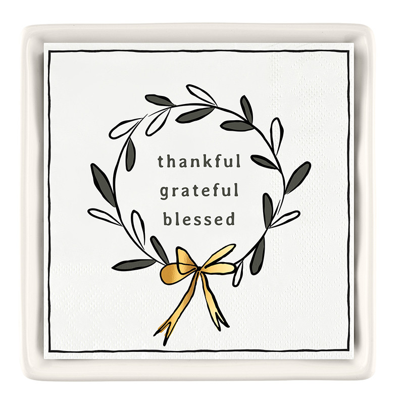 Santa Barbara Design Studio Ceramic Tray and Napkins - Thumbnail 2