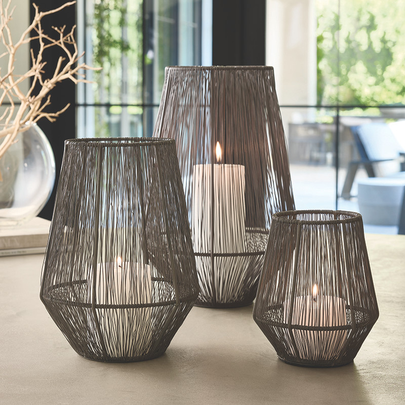 Metal Wire Tabletop Lantern - Large - [Consumer]Santa Barbara Design Studio