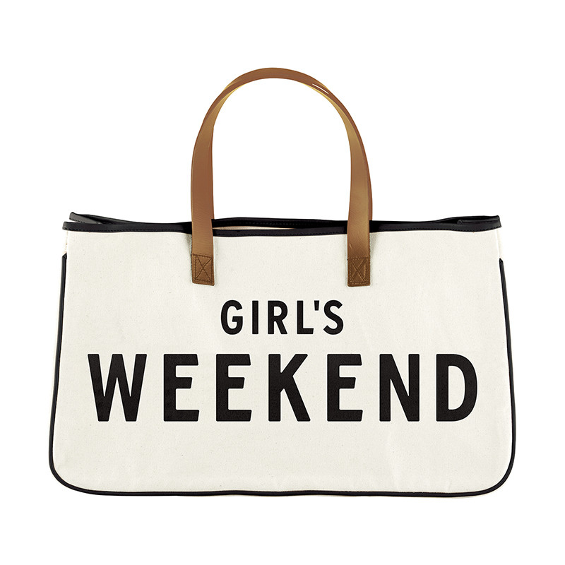 CafePress 'Girls Weekend' Natural Canvas Tote Bag | Reusable Shopping & Beach Bag - View #9