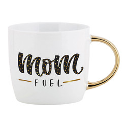 Mom Fuel Gold Handle Mug B3516