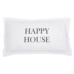 Face To Face Rectangle Sofa Pillow - Happy House