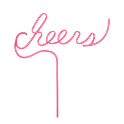 Straw - Cheers - Pink G2534