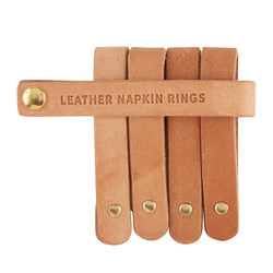 Leather Napkin Ring - Natural G2715