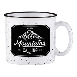 Wht Campfire Mug - Mountains D4449