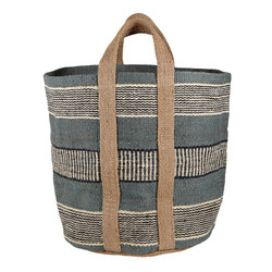 Jute Basket Bag - Grey J2462
