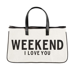 Canvas Tote-Weekend I Love You J2017