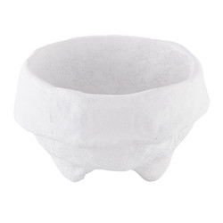 Paper Mache Bowl White L2527