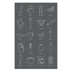 Tea Towel- Black Organic L5772