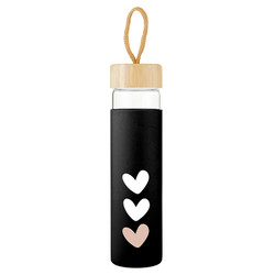 Glass Bottle - Hearts L1694