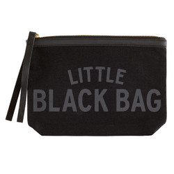 Blk Canvas Pouch-Lil Black Bag L1623