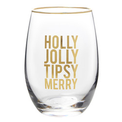 Stemless Wine - Holly Jolly Tipsy Merry