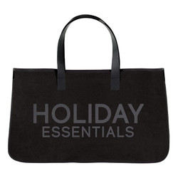 Black Canvas Tote-Holiday Essentials