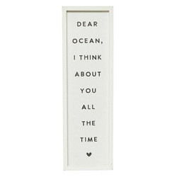Wood Wall Sign - Dear Ocean