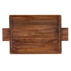 Natural Wood Handle Tray - Large