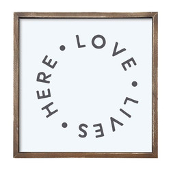 Wood Wall Sign - Love Lives Here