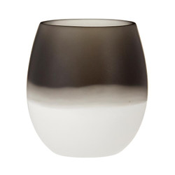 Resin Stemless Wine Glass - Charcoal & White